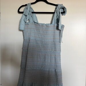 Chelsea & Violet Textured Blue Mini Dress